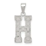 Image of Sterling Silver Letter H Initial Pendant QC2762H