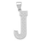 Image of Sterling Silver Letter J Initial Pendant QC2766J