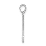 Image of Sterling Silver Letter M Initial Pendant QC2762M