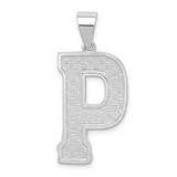 Image of Sterling Silver Letter P Initial Pendant QC2766P