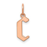 Image of Pink Sterling Silver Letter C Initial Charm XNA1335RP/C