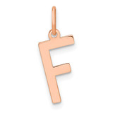 Image of Pink Sterling Silver Letter F Initial Charm XNA1336RP/F
