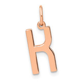 Image of Pink Sterling Silver Letter K Initial Charm XNA1336RP/K