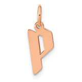 Image of Pink Sterling Silver Letter P Initial Charm XNA1335RP/P
