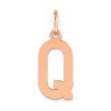 Image of Pink Sterling Silver Letter Q Initial Charm XNA1336RP/Q
