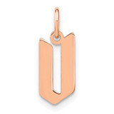 Image of Pink Sterling Silver Letter V Initial Charm XNA1335RP/V