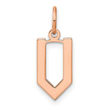 Image of Pink Sterling Silver Letter V Initial Charm XNA1336RP/V