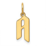 Image of Sterling Silver Gold-plated Letter A Initial Charm XNA1335GP/A