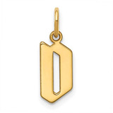 Image of Sterling Silver Gold-plated Letter D Initial Charm XNA1335GP/D