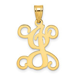 Image of Sterling Silver Gold-plated Letter J Initial Pendant XNA518GP/J