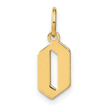 Image of Sterling Silver Gold-plated Letter O Initial Charm XNA1335GP/O