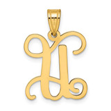Image of Sterling Silver Gold-plated Letter U Initial Pendant XNA518GP/U
