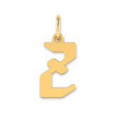 Image of Sterling Silver Gold-plated Letter Z Initial Charm XNA1335GP/Z