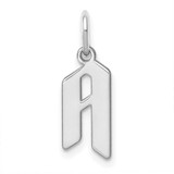Image of Sterling Silver Rhodium-plated Letter A Initial Charm XNA1335SS/A