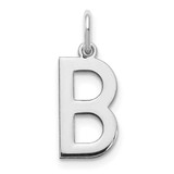 Image of Sterling Silver Rhodium-plated Letter B Initial Charm XNA1336SS/B
