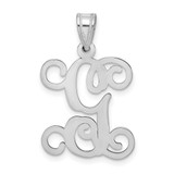 Image of Sterling Silver Rhodium-plated Letter G Initial Pendant XNA518SS/G