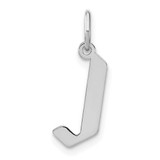 Image of Sterling Silver Rhodium-plated Letter J Initial Charm XNA1335SS/J