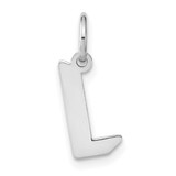 Image of Sterling Silver Rhodium-plated Letter L Initial Charm XNA1335SS/L