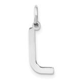 Image of Sterling Silver Rhodium-plated Letter L Initial Charm XNA1336SS/L