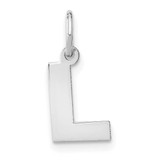 Image of Sterling Silver Rhodium-plated Letter L Initial Charm XNA1337SS/L