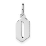 Image of Sterling Silver Rhodium-plated Letter O Initial Charm XNA1335SS/O