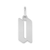 Image of Sterling Silver Rhodium-plated Letter U Initial Charm XNA1335SS/U