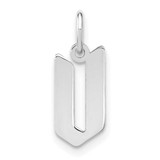 Image of Sterling Silver Rhodium-plated Letter V Initial Charm XNA1335SS/V