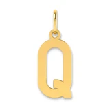 Image of Sterling Silver Rhodium-plated Letter Q Initial Charm XNA1336GP/Q