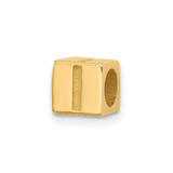 Image of 14k Yellow Gold Alphabet Bead Letter I Charm