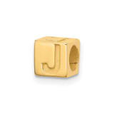 Image of 14k Yellow Gold Alphabet Bead Letter J Charm