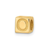 Image of 14k Yellow Gold Alphabet Bead Letter O Charm