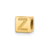 Image of 14k Yellow Gold Alphabet Bead Letter Z Charm
