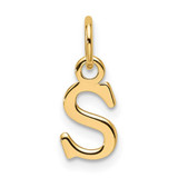 Image of 14k Yellow Gold Cutout Letter S Initial Charm XNA1466Y/S