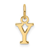 Image of 14k Yellow Gold Cutout Letter Y Initial Charm XNA1466Y/Y