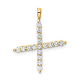 Image of 14k Yellow Gold Large Initial X Diamond Pendant