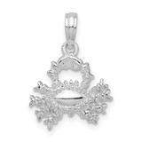 Image of Sterling Silver Polished 3D Cancer Zodiac Pendant