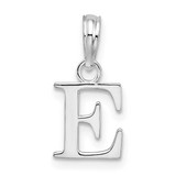 Image of Sterling Silver Polished Block Initial -E- Pendant
