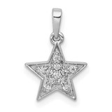 Image of 14k White Gold 1/10ctw Diamond Star Pendant