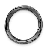 Image of Sterling Silver Stackable Expressions Blk-plated Med Polished Chain Slide Pendant QSK1744