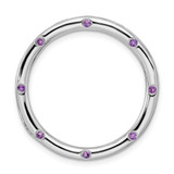 Image of Sterling Silver Stackable Expressions Large Polished Amethyst Chain Slide Pendant QSK1787