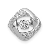 Image of 14k White Gold 1/4ct. Vibrant Diamond Entwined Squares Chain Slide Pendant