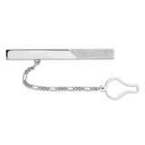 Image of Sterling Silver Rhodium-plated Tie Clip QQ528