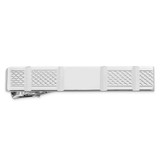 Image of Kelly Waters Rhodium-plated Facet Cut Patterned Tie Bar