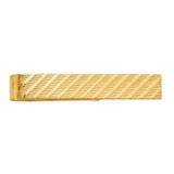 Image of 14K Yellow Gold Mens Textured Tie Bar MC149