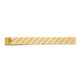 Image of 10k Yellow Gold Mens Textured Tie Bar