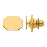 Image of 14K Yellow Gold Mens Rectangular Octagon Tie Tac