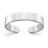 Image of 14k White Gold Polished Adjustable Toe Ring