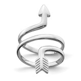 Image of Sterling Silver Rhodium-plated Arrow Wrap Toe Ring