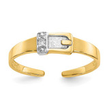 Image of 14K Yellow Gold .01ctw Diamond Buckle Toe Ring