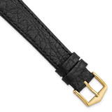 Image of Gilden 16mm Black Buffalo Grain Calfskin Watch Band